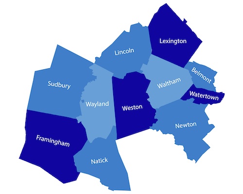 Map of The Village Bank's Assessment Area