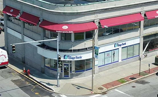 Pictured is the West Newton Village Bank location.
